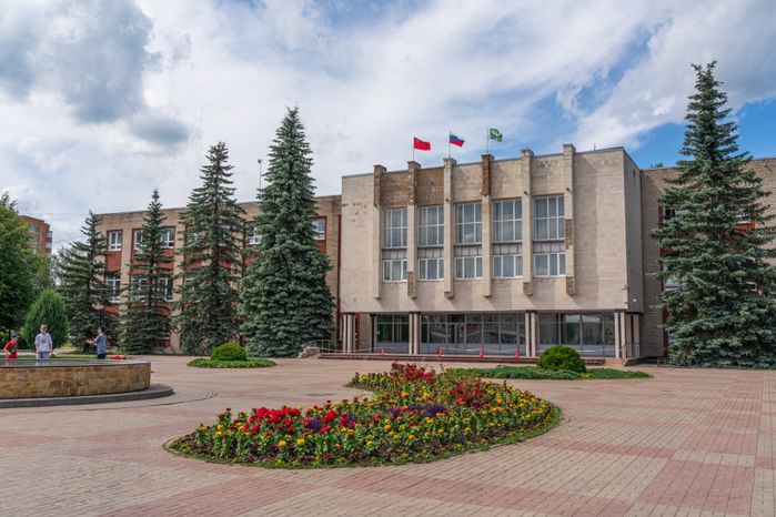Центральная площадь в рабочем поселке Шаховская