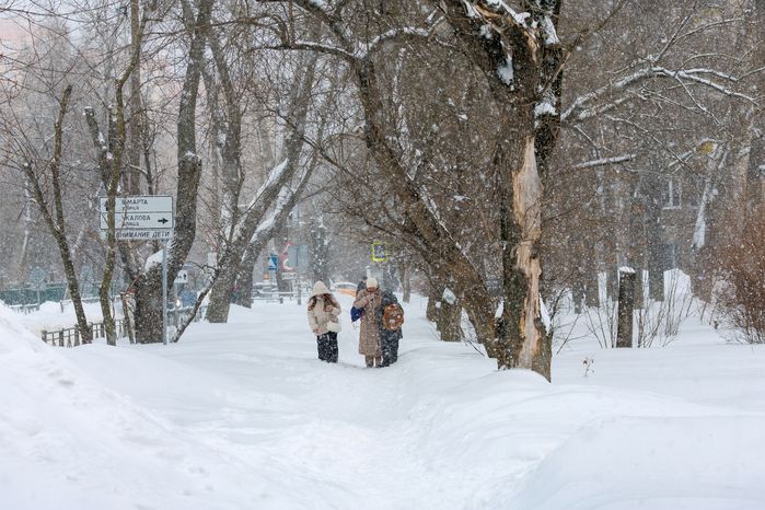 Зимние виды города Химки