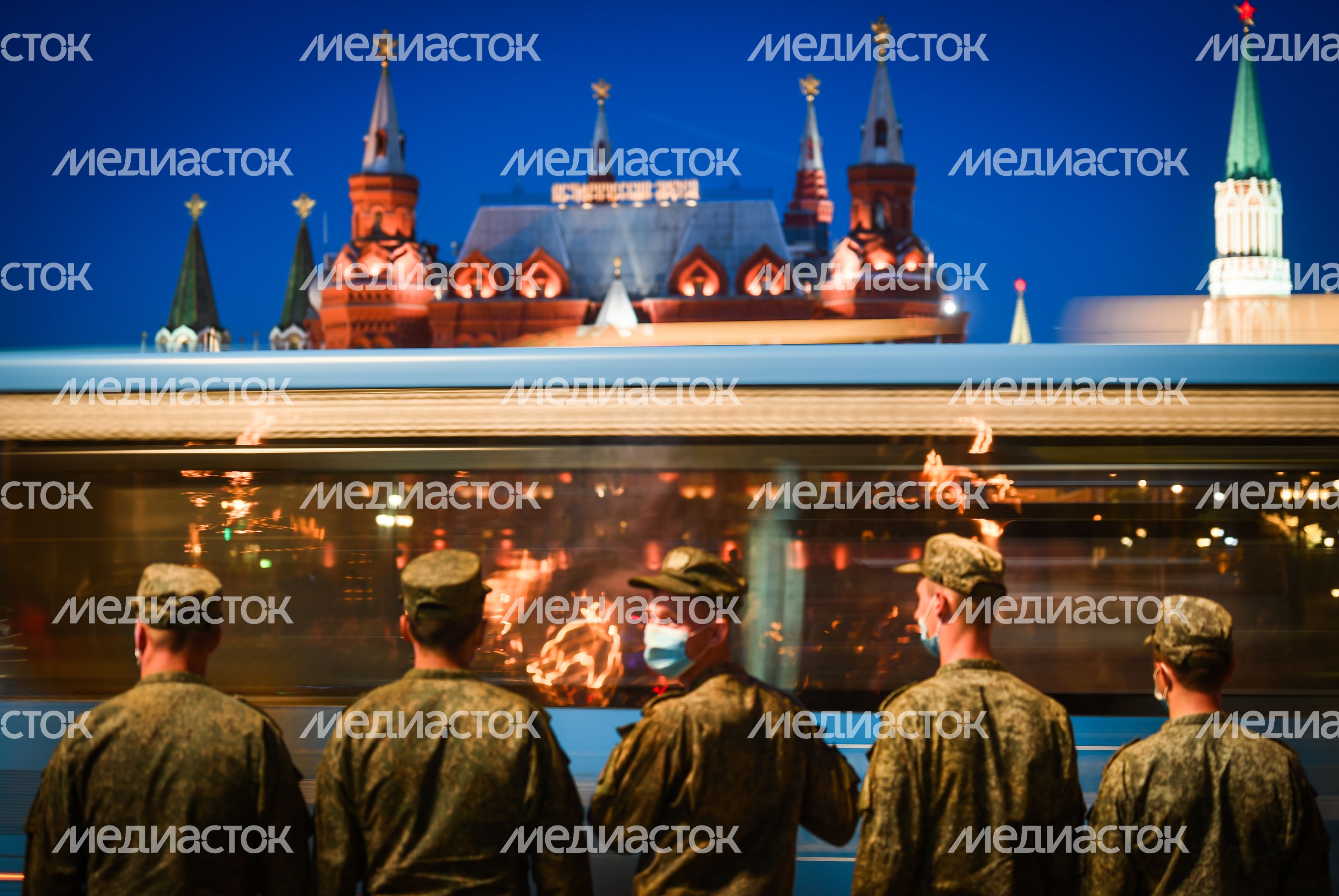 Пешая репетиция парада Победы в Москве