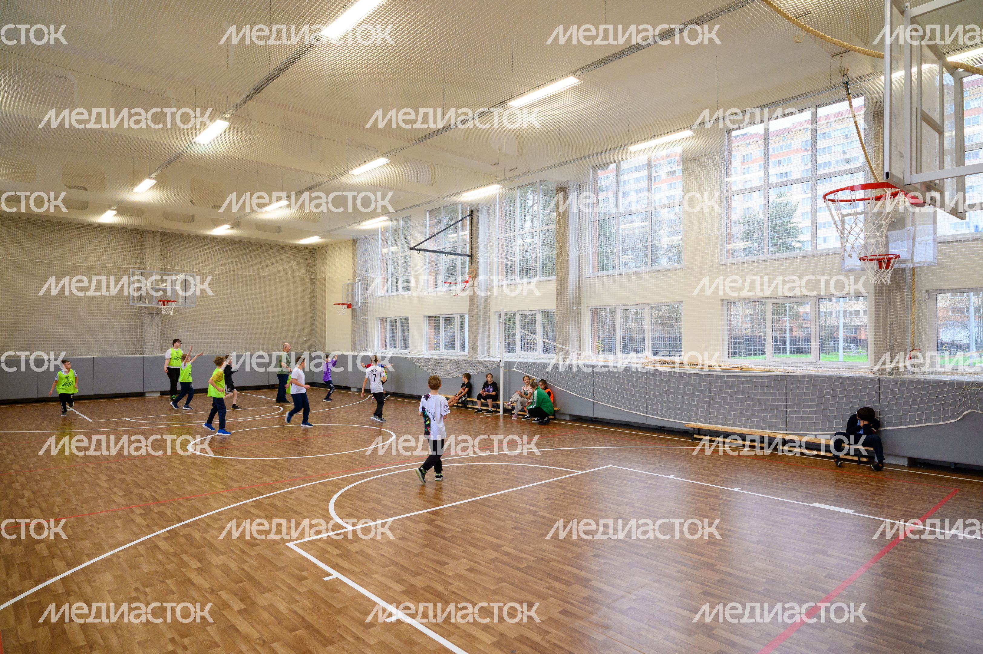 Спортивный зал Центра образования №29 после капитального ремонта в поселке Зеленый. Богородский округ Спортивный зал Центра образования №29 после капитального ремонта в поселке Зеленый. Богородский округ