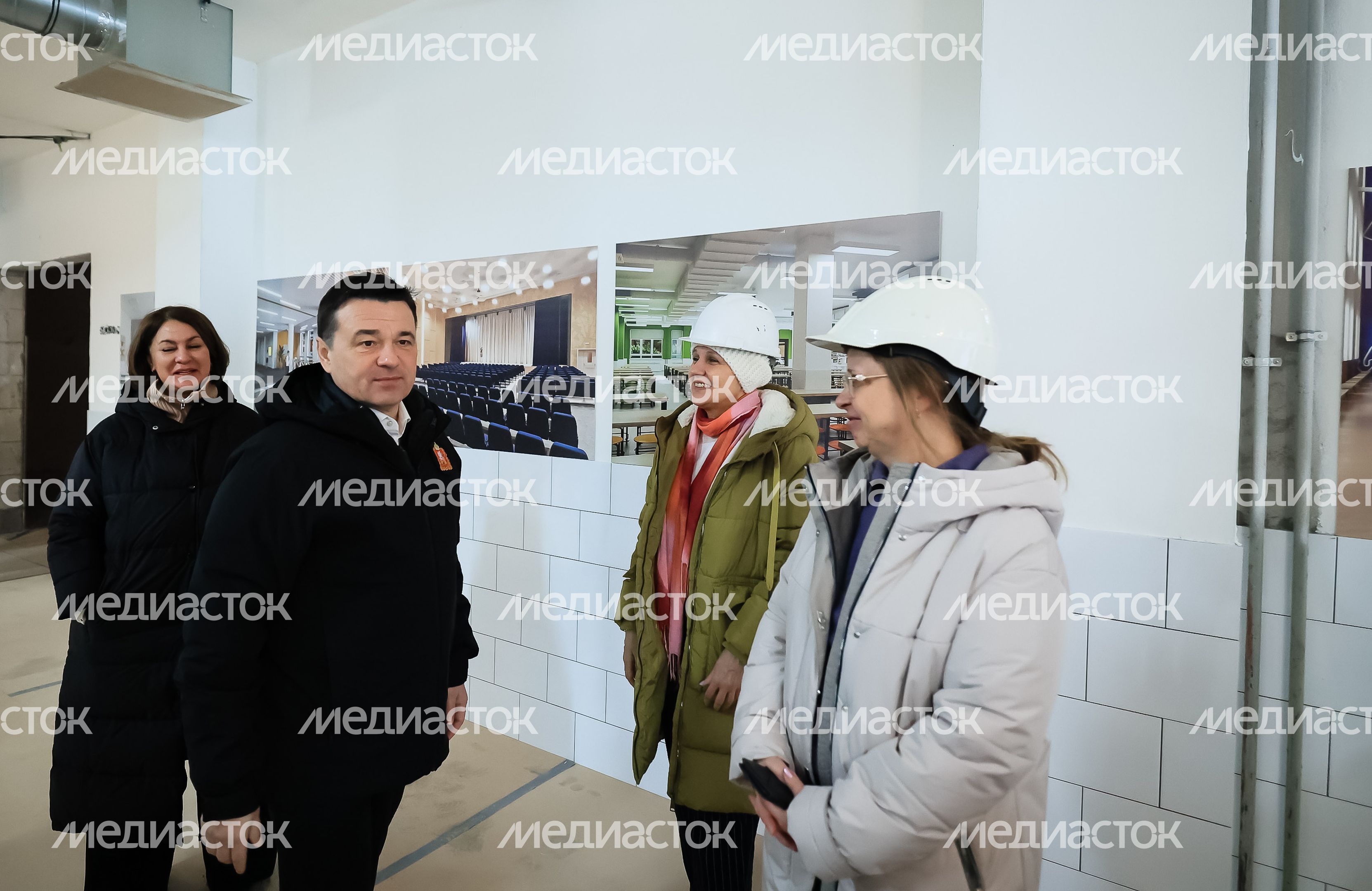 Проверка губернатором строительства школы в Люберцах
