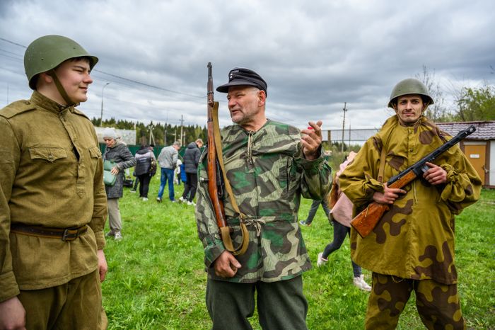 Военно-историческая реконструкция событий мая 1945 года в музее истории танка Т-34 в Мытищах