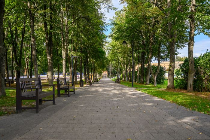 Зарайский центральный парк культуры и отдыха летом