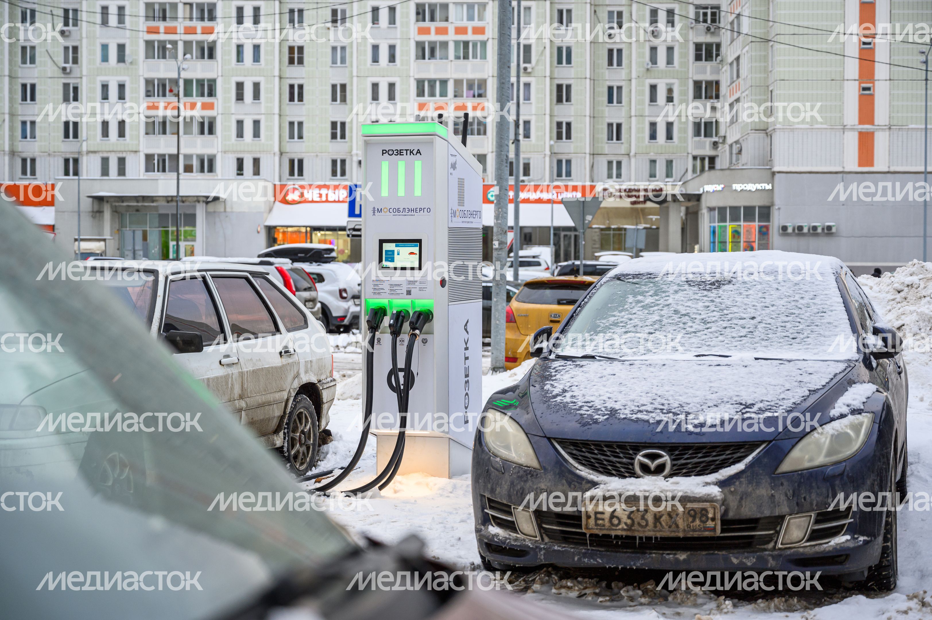 Электрозарядная станция (ЭЗС) в микрорайоне Железнодорожный в Балашихе Электрозарядная станция (ЭЗС) в микрорайоне Железнодорожный в Балашихе