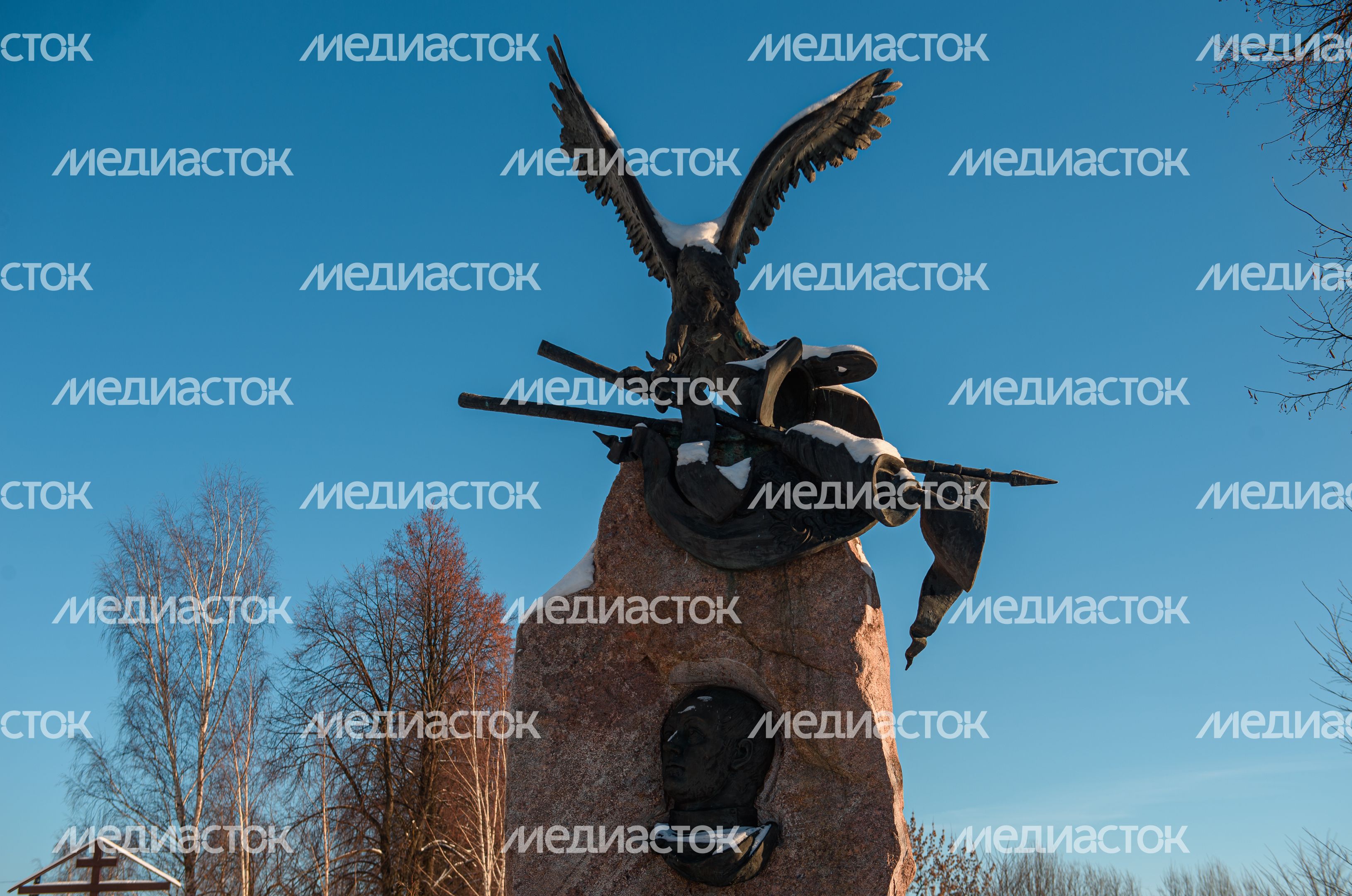 Зимние виды Вознесенской Церкви в городе Калязин