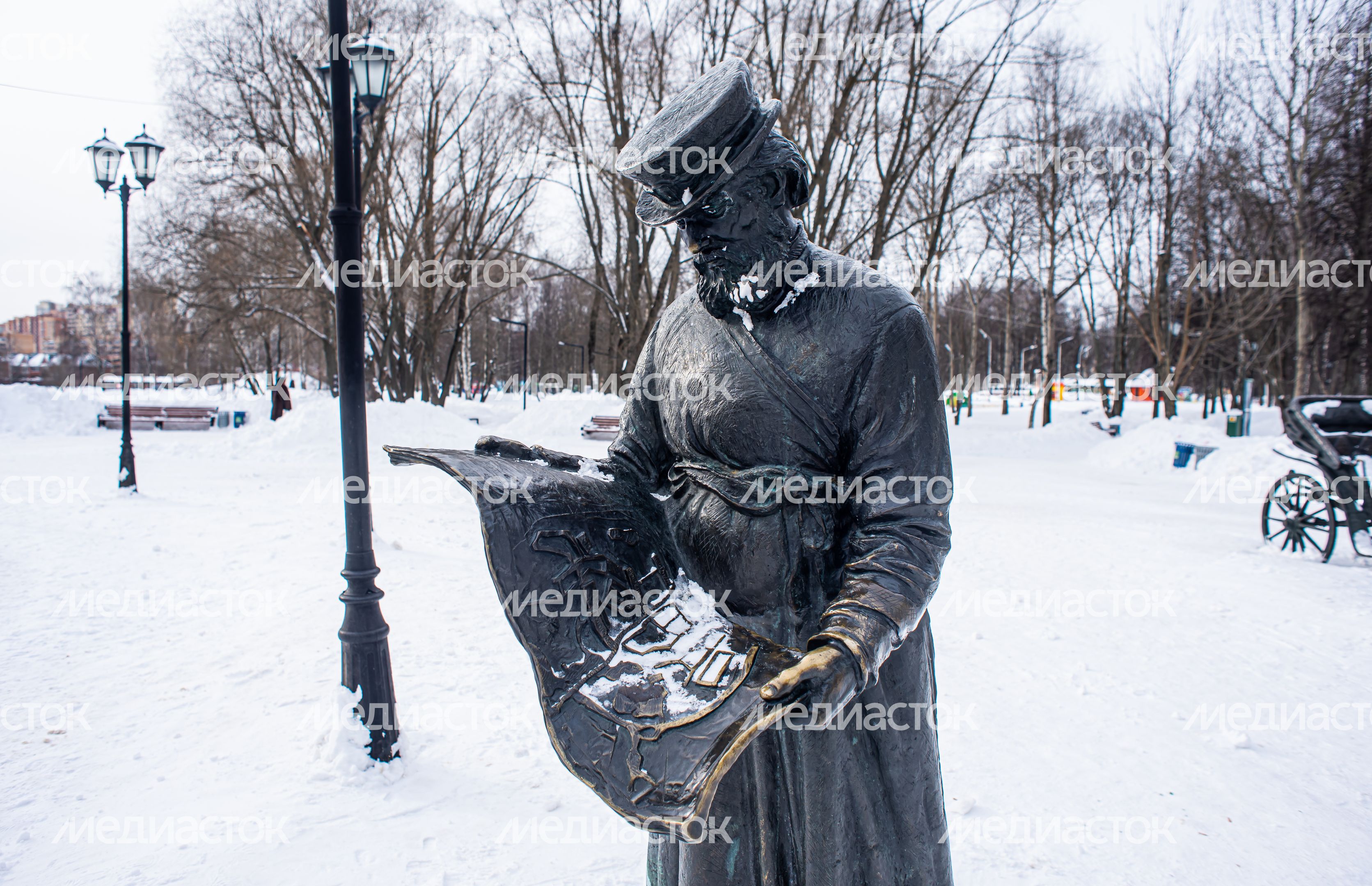 Зимние виды города Долгопрудный