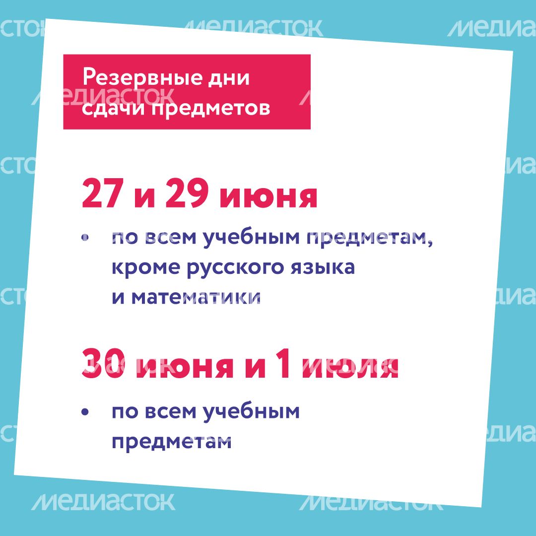 Расписание ОГЭ