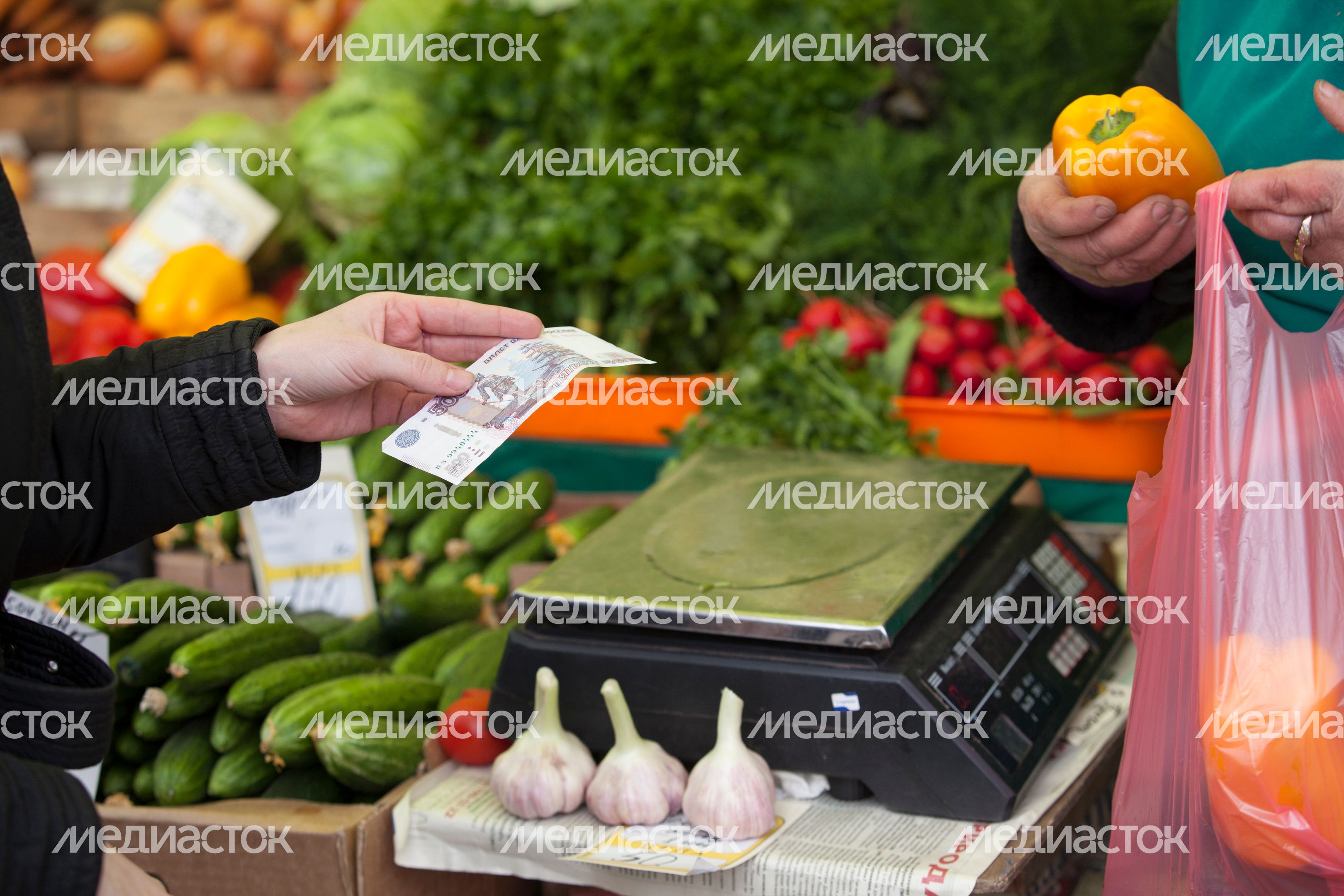 Продуктовый рынок в Москве