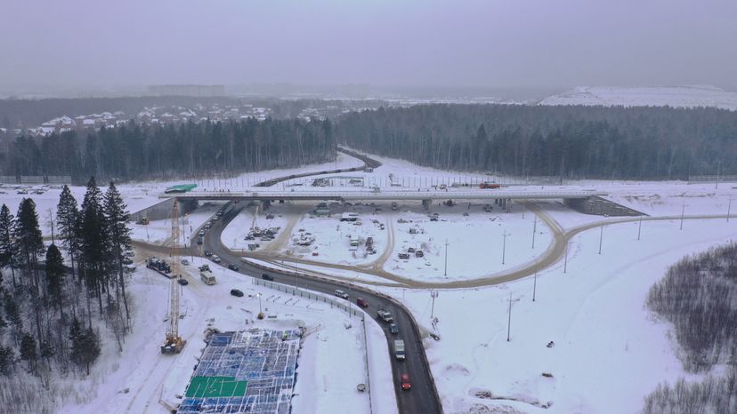 Работы на Пироговском шоссе