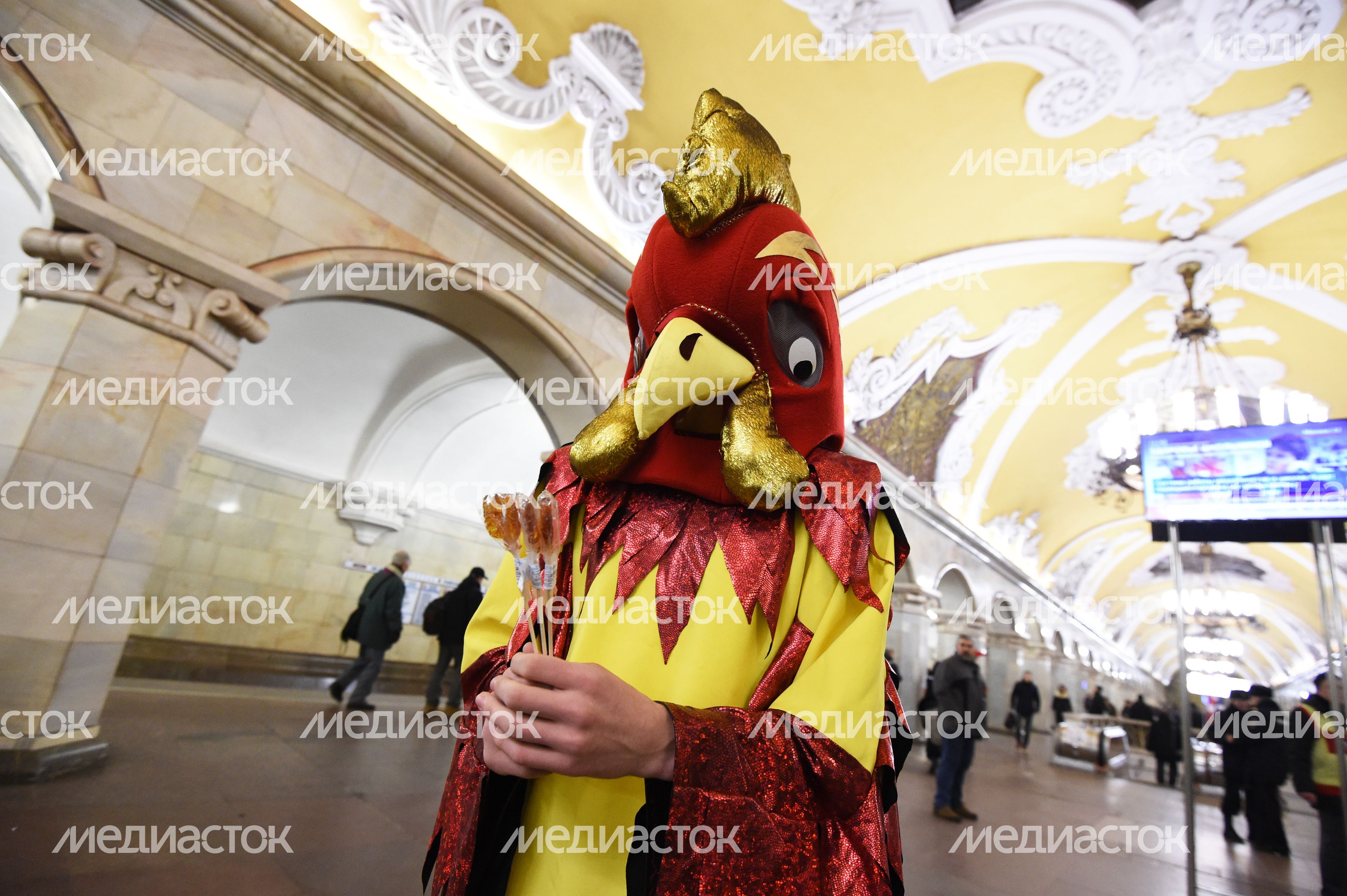 Запуск Новогоднего поезда в метро Москвы