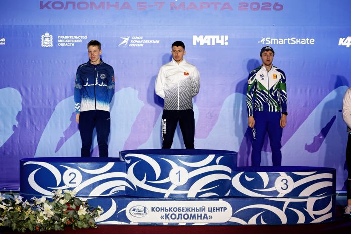 Награждение финалистов Кубка России по конькобежному спорту в Коломне