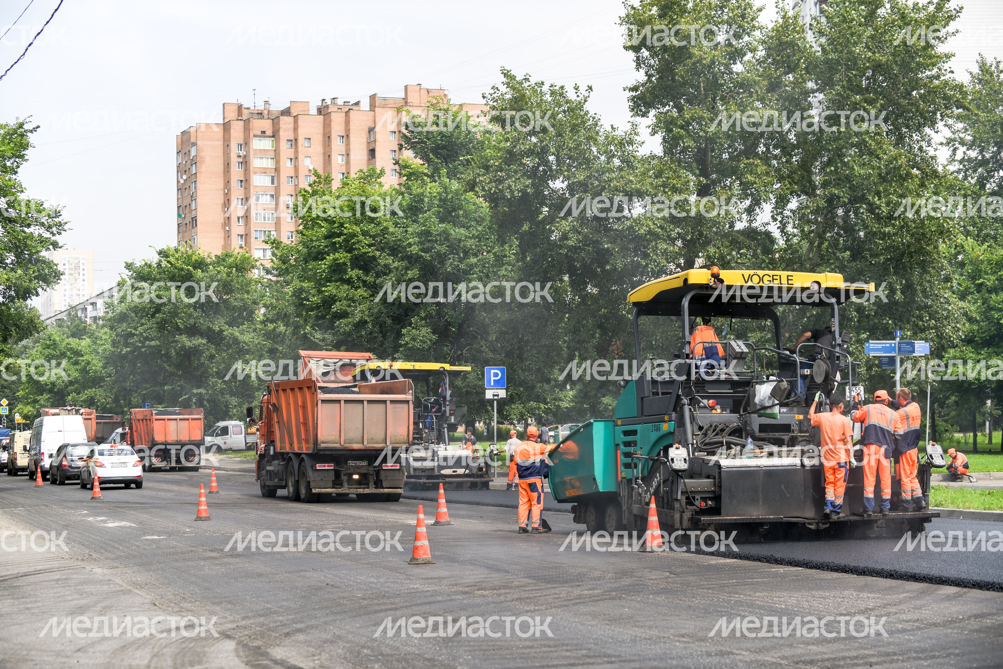 Дорожные работы в Москве