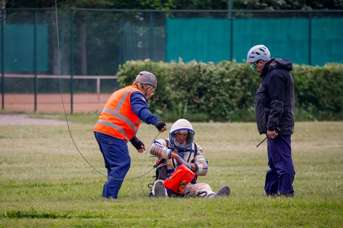В Звездном городке прошла тренировка спасательной операции космонавтов