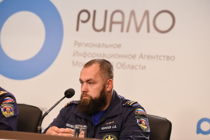 Пресс-конференция замначальника ГКУ МО «Мособлпожспас» Сергея Гедина