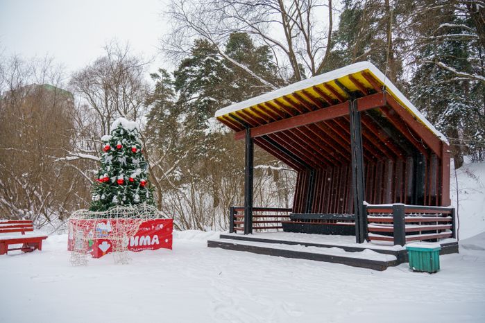 Видное. Тимоховский парк. Зима
