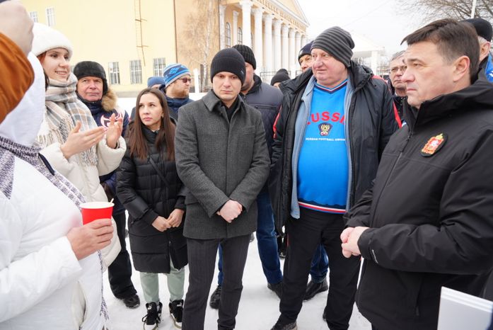 Посещение места строительства нового стадиона «Торпедо» в Люберцах Губернатором Подмосковья
