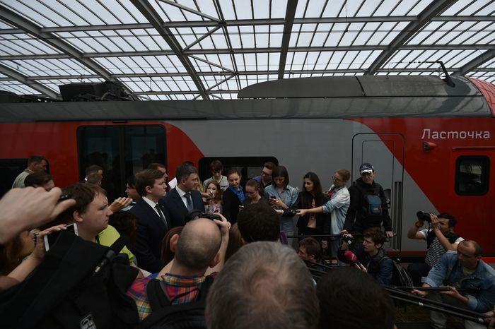 Тестовый запуск поезда «Ласточка» на Московском центральном кольце