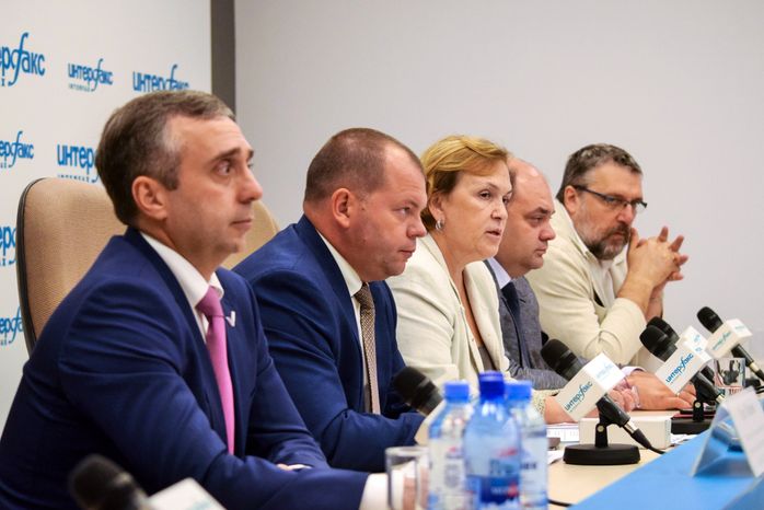 Пресс-конференция министра строительного комплекса МО Марины Оглоблиной