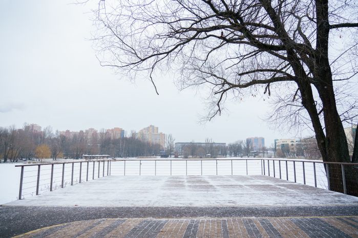 Реутов. Парк «Фабричный пруд». Зима