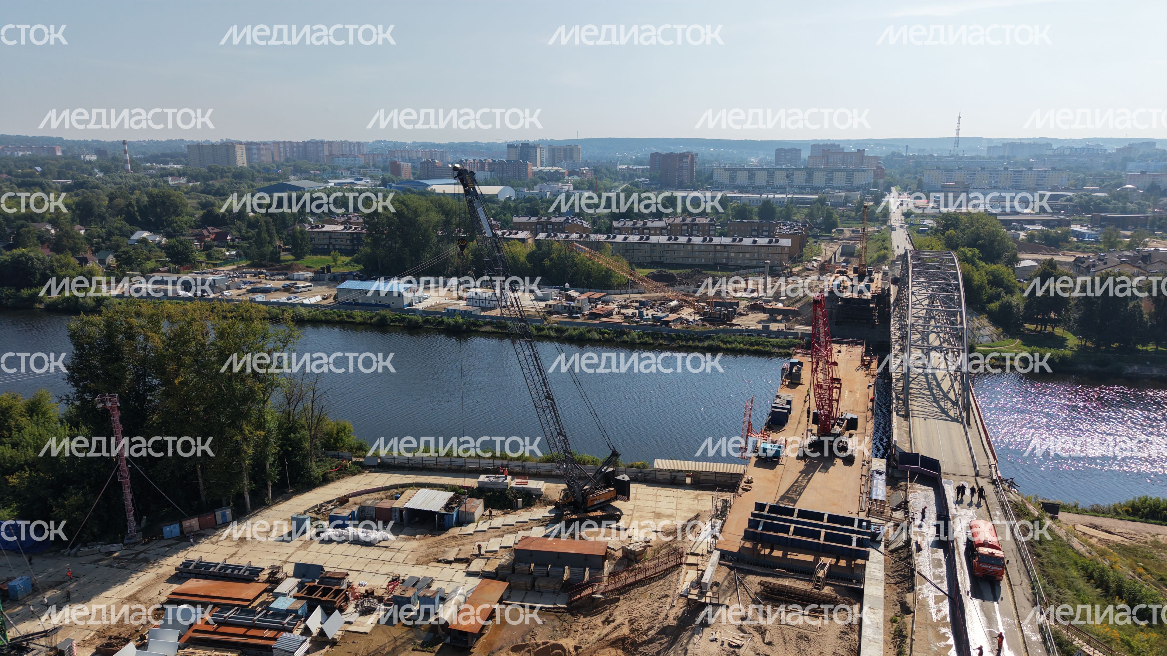 Возведение нового Рогачевского моста в Дмитрове