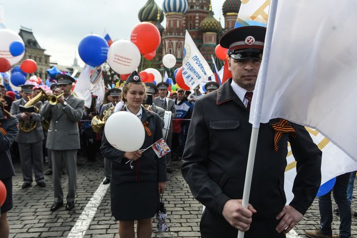 Первомайская демонстрация профсоюзов в Москве