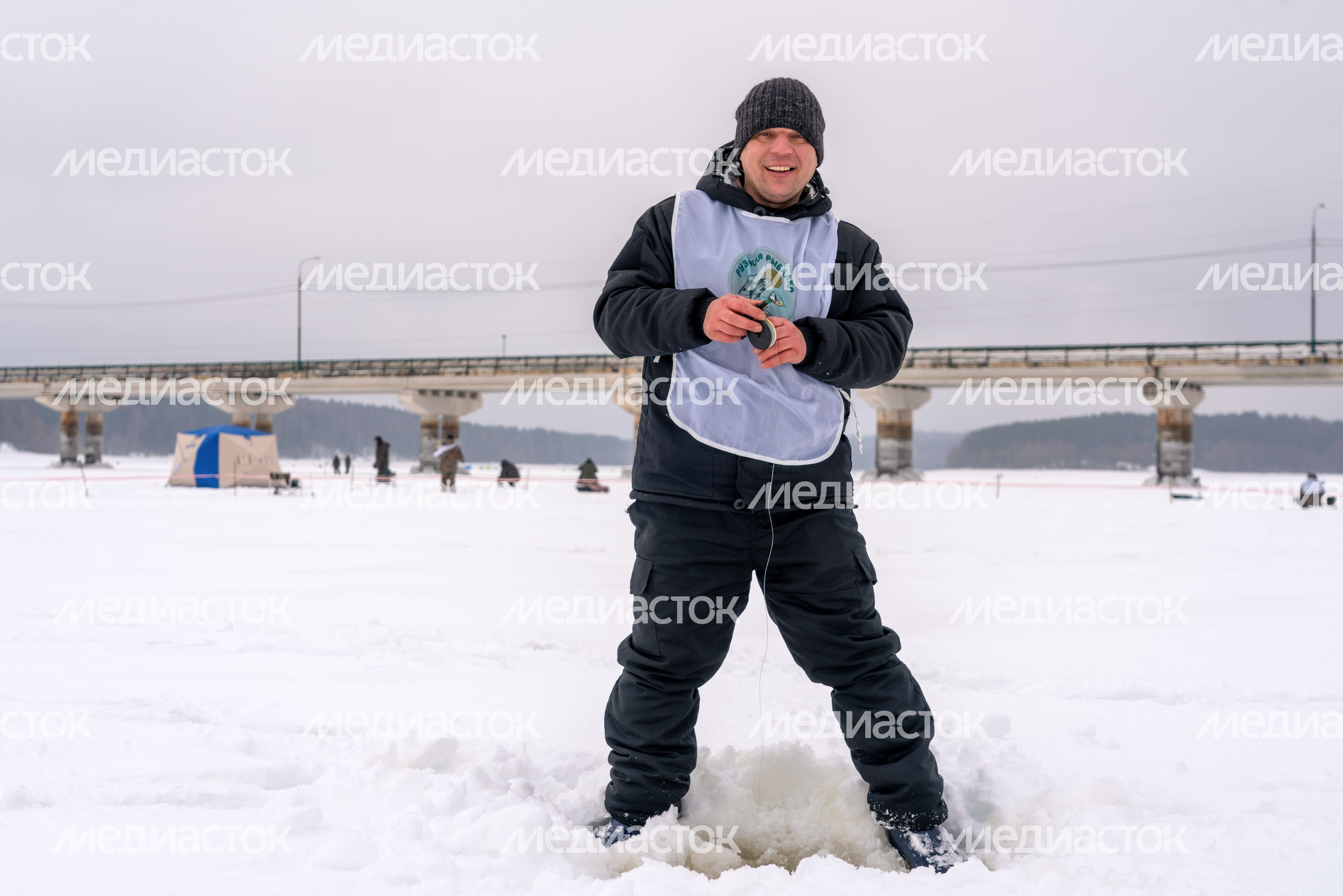 Зимняя рыбалка на Озернинском водохранилище в Рузском округе Зимняя рыбалка на Озернинском водохранилище в Рузском округе