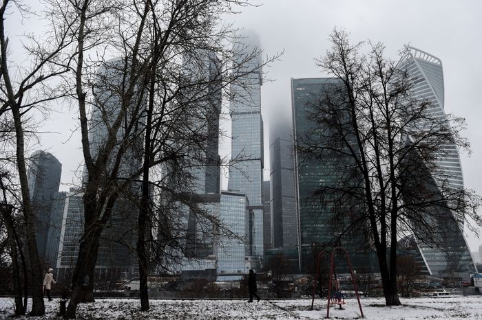 Международный Деловой центр Москва Сити в тумане