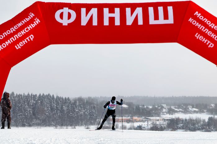 Финиш лыжной гонки «Кубок олимпийского чемпиона Александра Легкова» в Наро-Фоминске