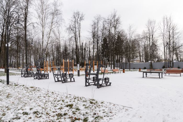 Лобня. Парк «Киово». Зима