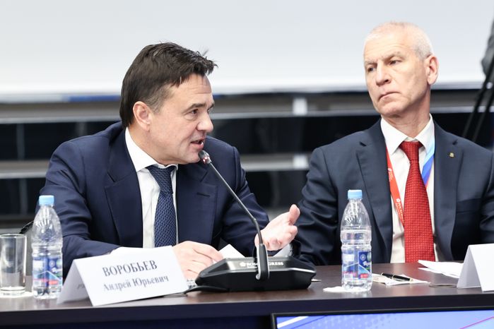 Андрей Воробьев и Олег Матыцин на Совете при президенте РФ по развитию физической культуры и спорта