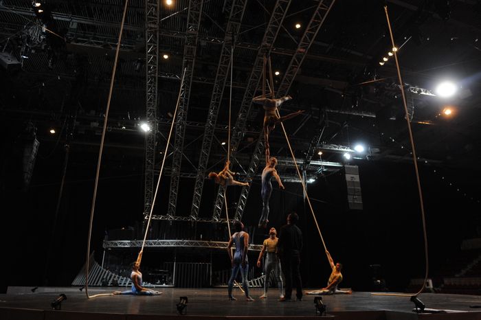 Репетиция шоу театра Cirque du Soleil