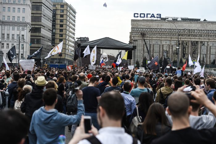 Митинг против блокировки Telegram в Москве