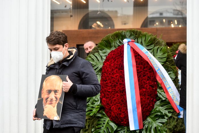 Церемония прощания с актером Валентином Гафтом в театре «Современник» в Москве