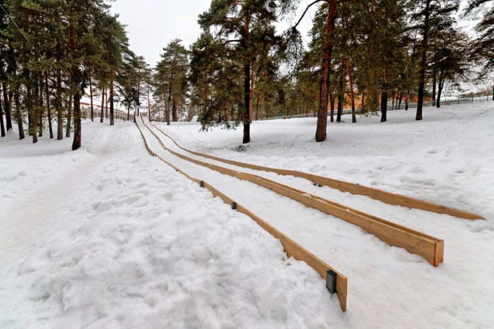 Жуковский парк культуры и отдыха зимой
