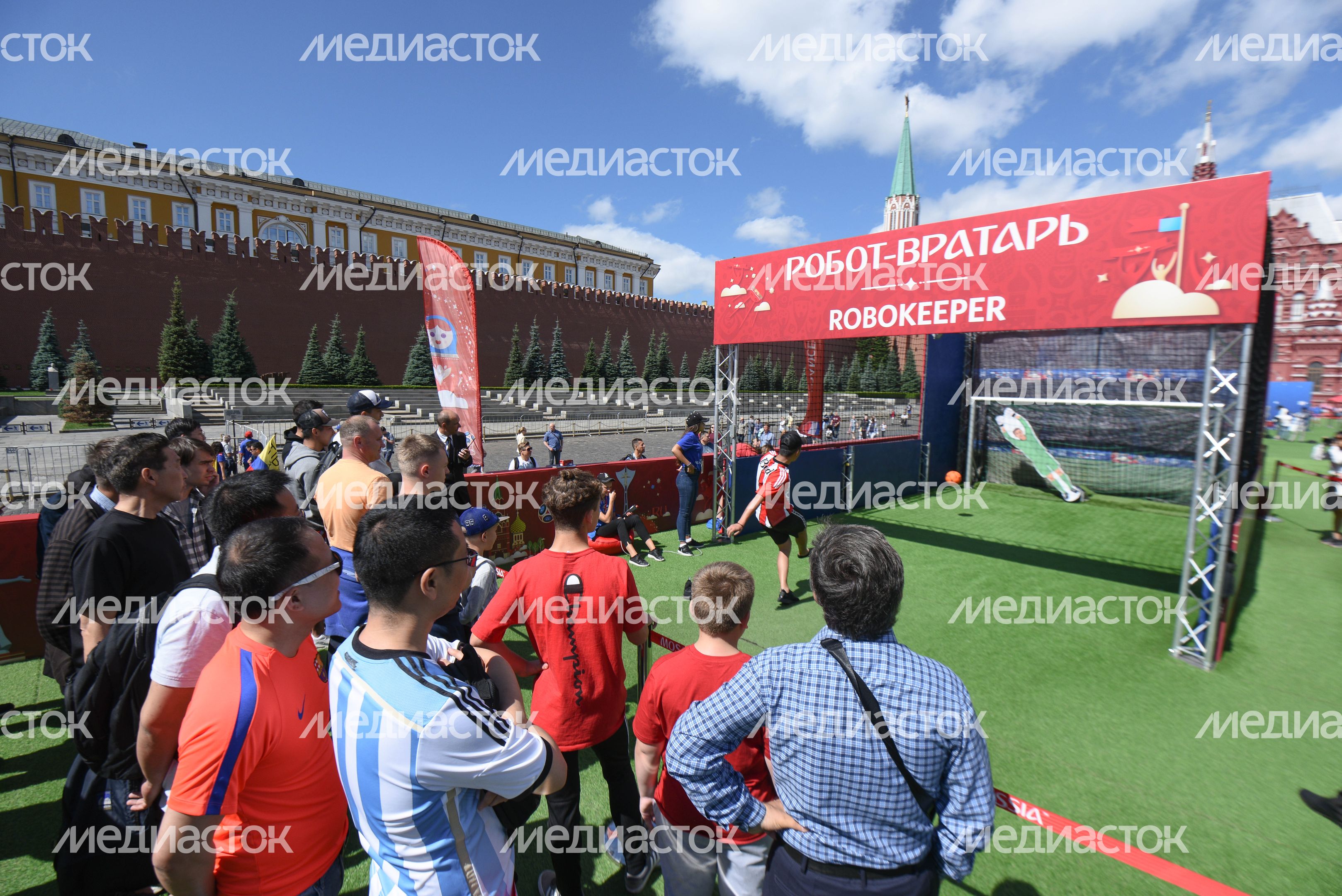 Футбольный парк на Красной площади в Москве