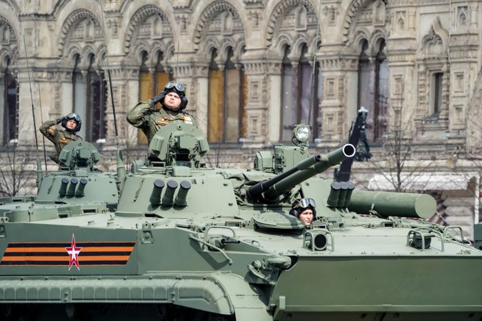 Генеральная репетиция парада Победы в Москве в 2021 году