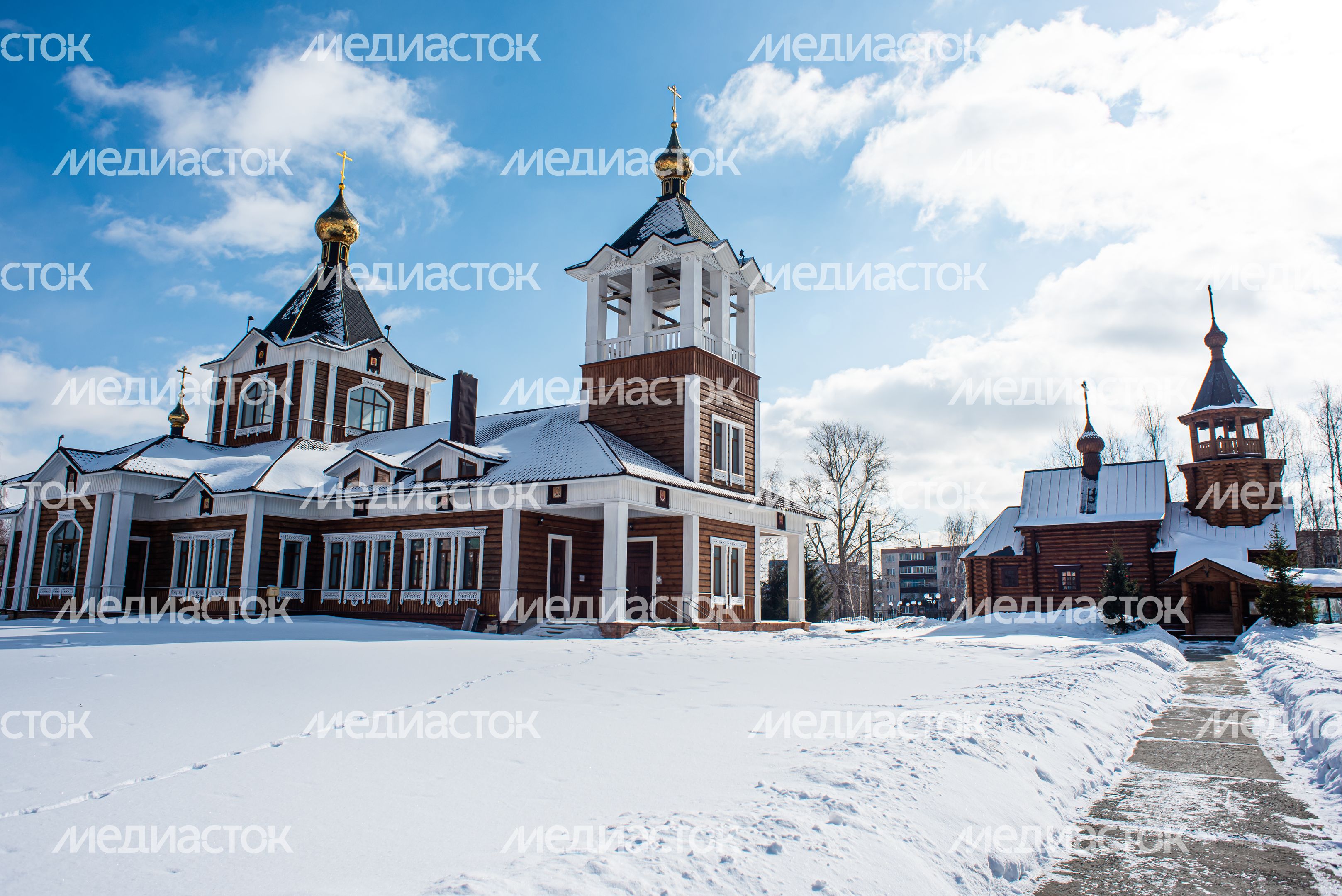 Зимние виды города Электрогорск