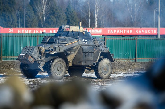 Военно-историческая реконструкция в музее танка Т-34 в Мытищах