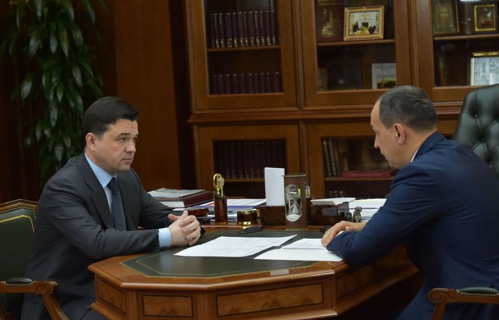 А. Воробьев встретился с главой Серпуховского района Александром Шестуном