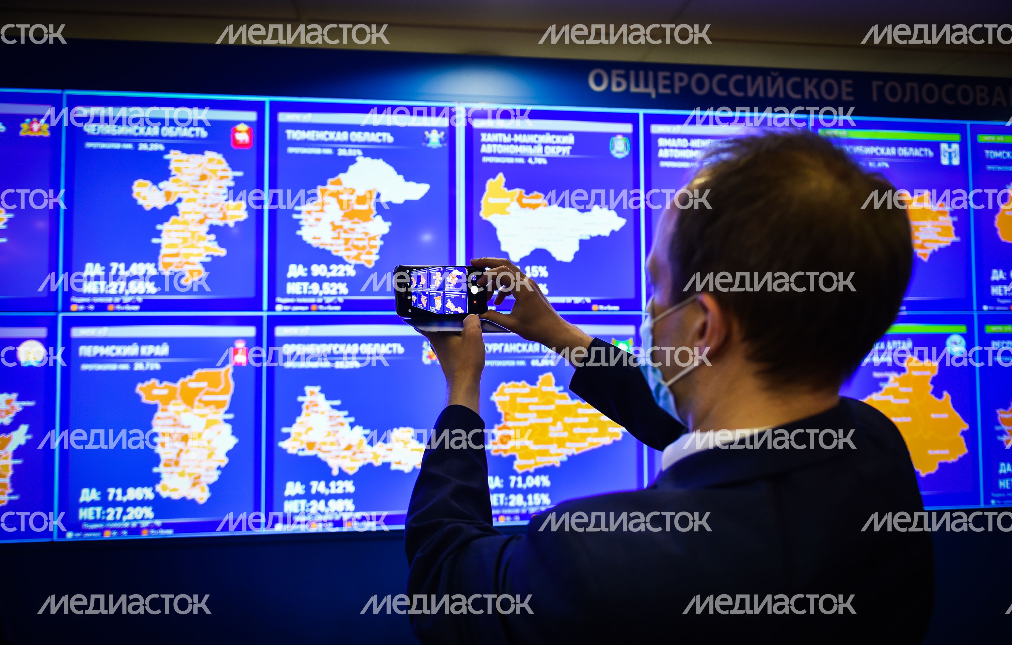 Подведение итогов голосования по внесению поправок в Конституцию РФ