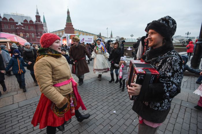 Празднование Дня народного единства в центре Москвы