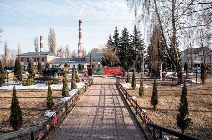 Зимние виды города Чехов