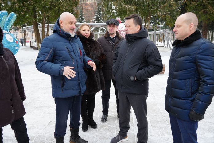 Проверка Губернатором Центрального парка культуры и отдыха в Пушкино