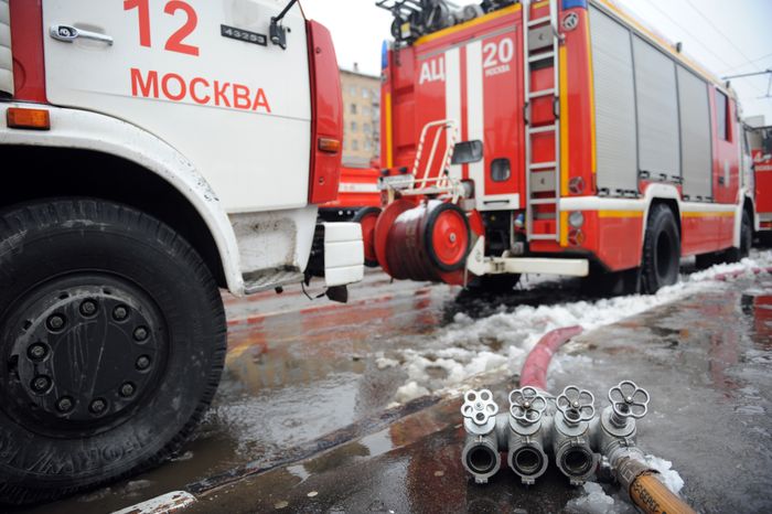 Пожар в библиотеке ИНИОН в Москве