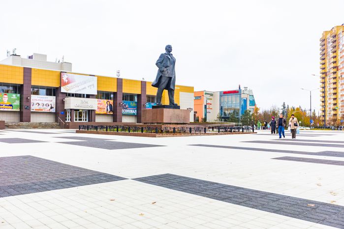 Благоустройство площади Ленина в Краснознаменске