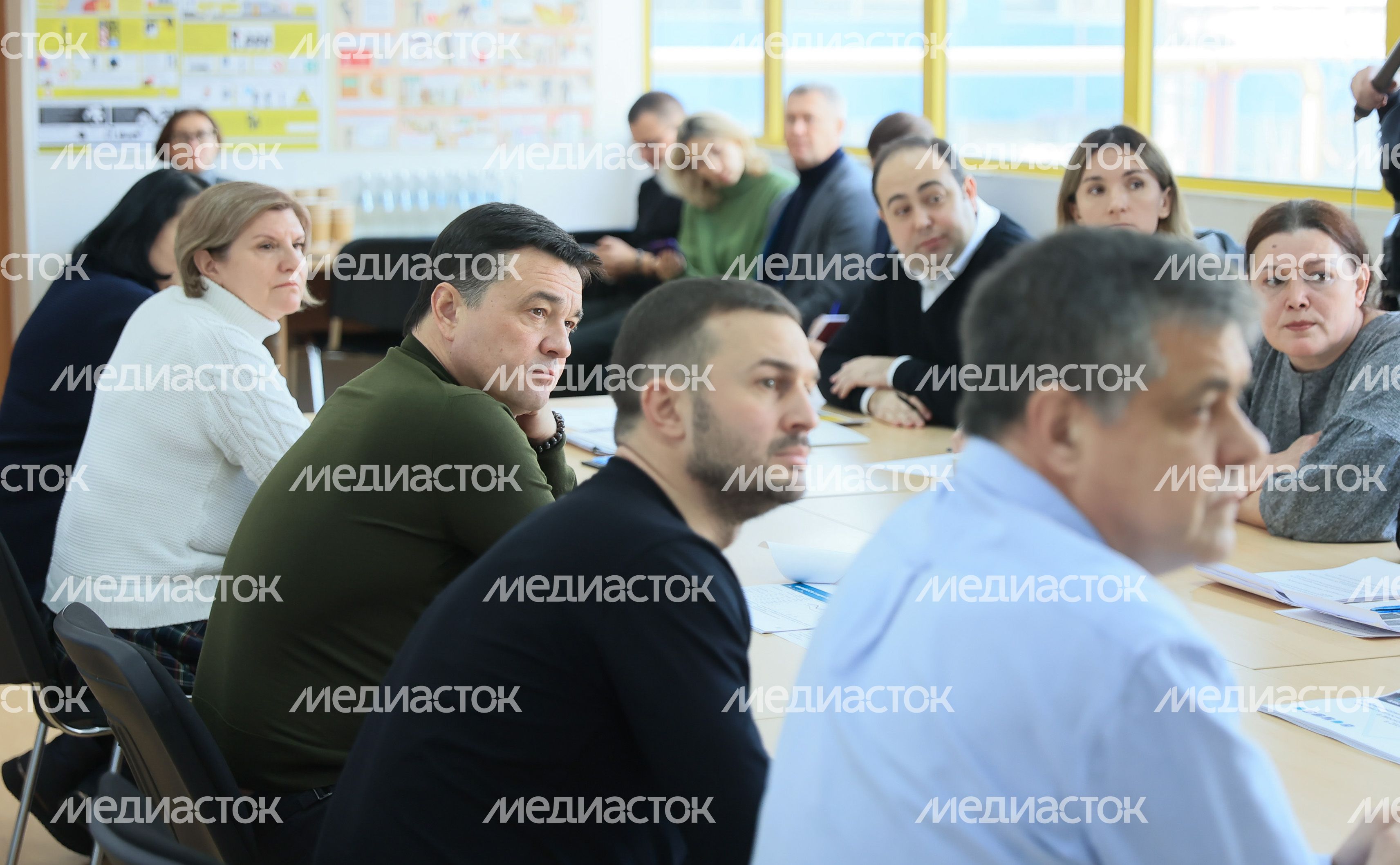 Посещение губернатором Подмосковья мкр. Новые Химки