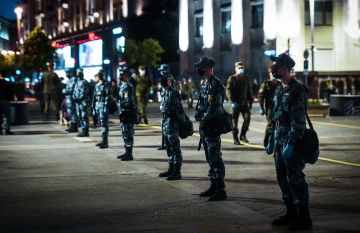 Пешая репетиция парада Победы в Москве