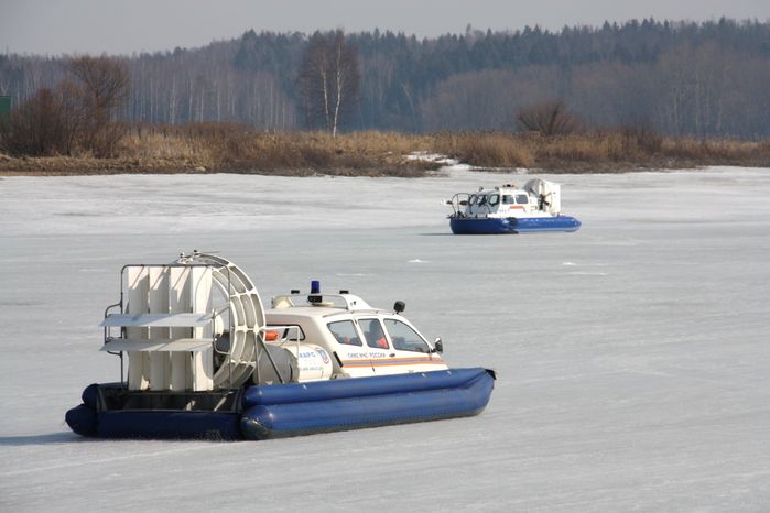Учения МЧС на Озернинском водохранилище