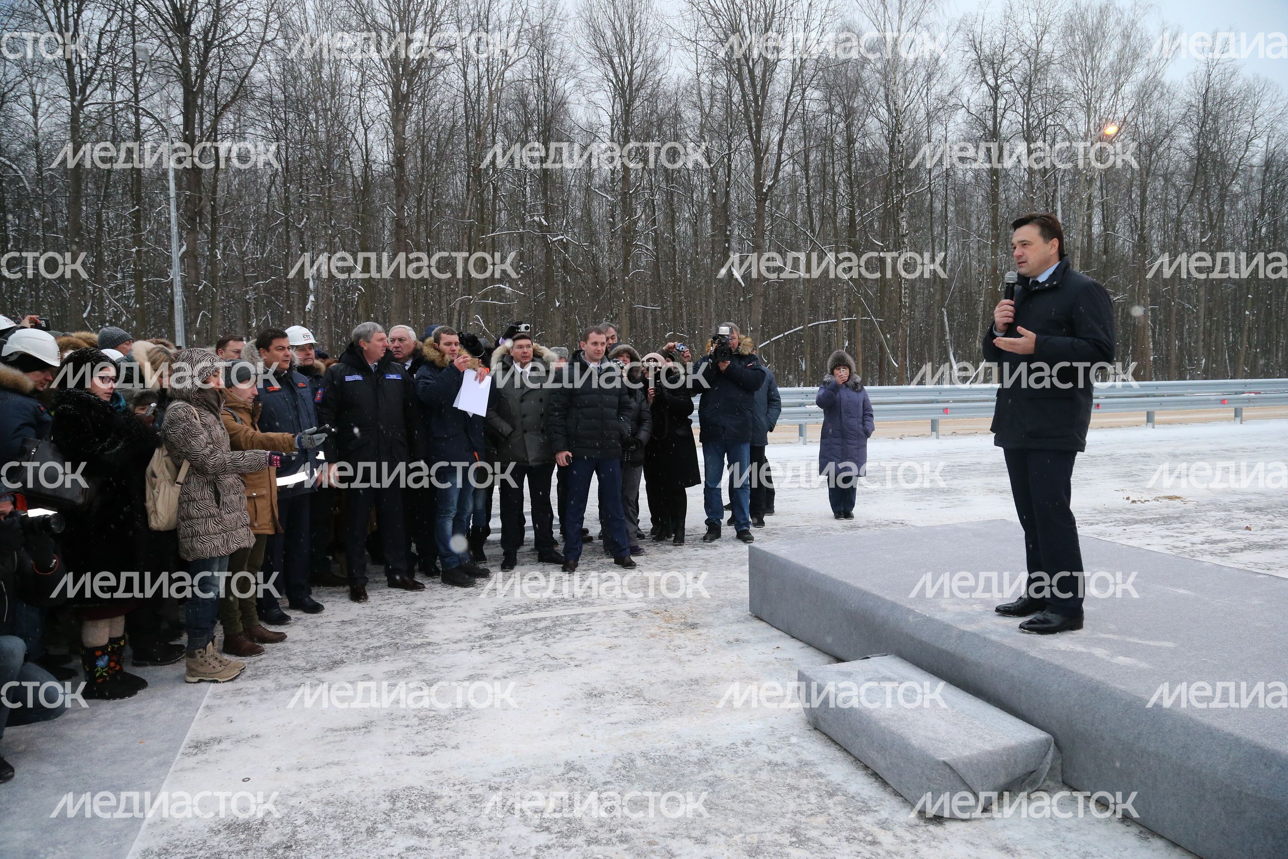 Открытие путепровода в Ступинском районе