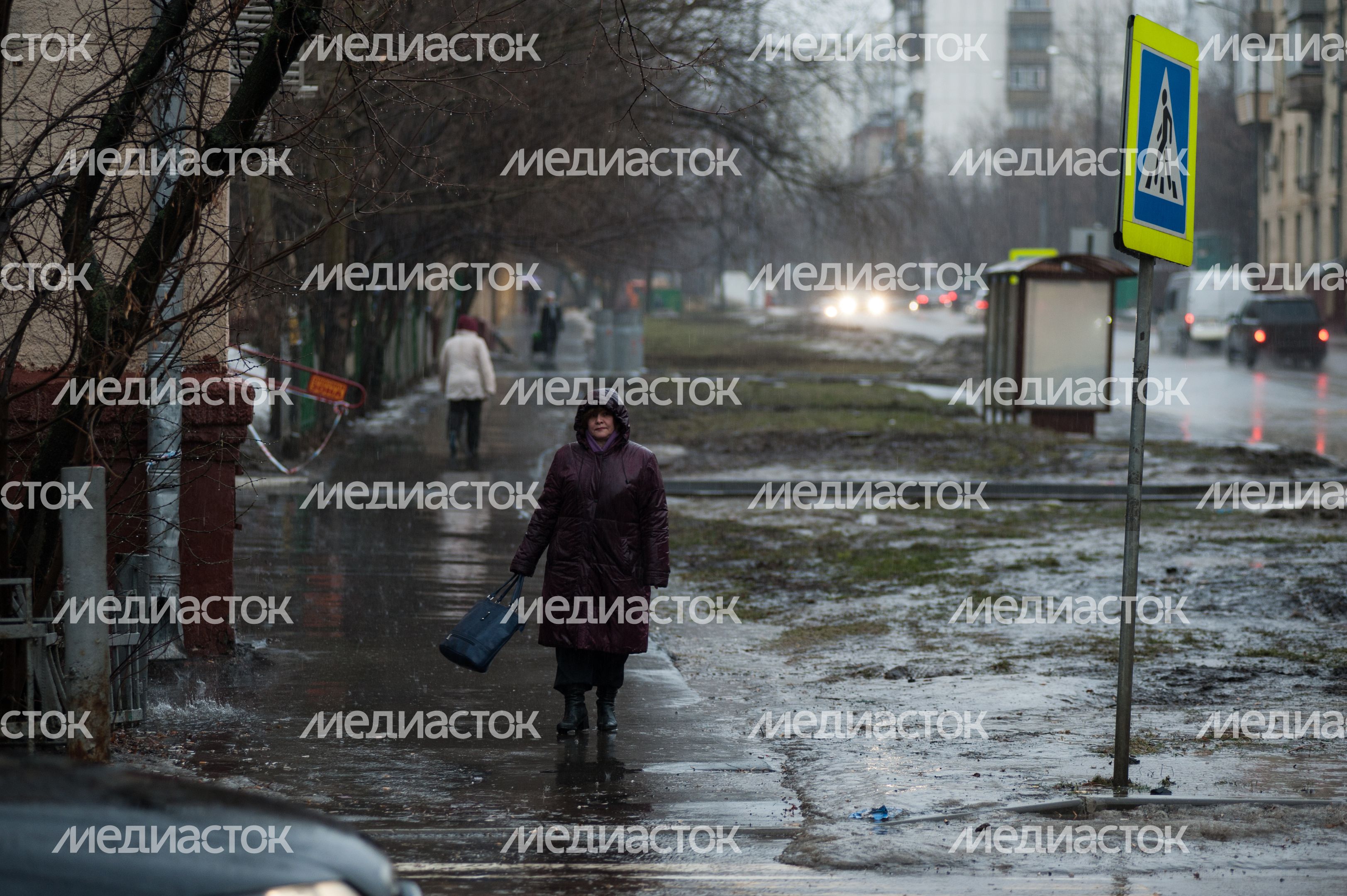 Сильный дождь в Москве